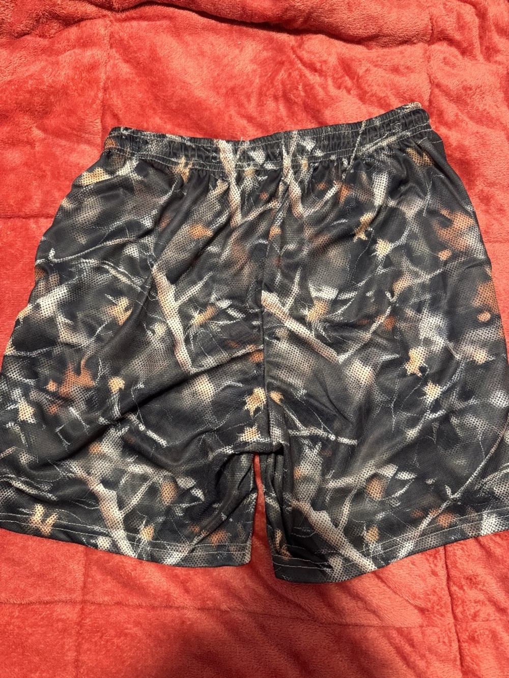 UrbanChill Men's Black Tie-Dye Athletic Shorts